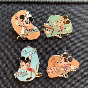 Lot of 4 *Authentic* Mickey & Minnie Disney Food and Wine Festival 2022 Pins